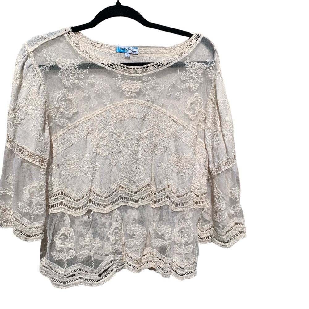 Rebellion Again top lace large cottagecore bohemian classic lace